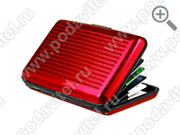 Алюминиевый кошелек RFID PROTECT CARD-RED - вид сзади